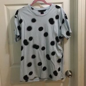 Marc Jacobs Blue and Black Spotted Tee